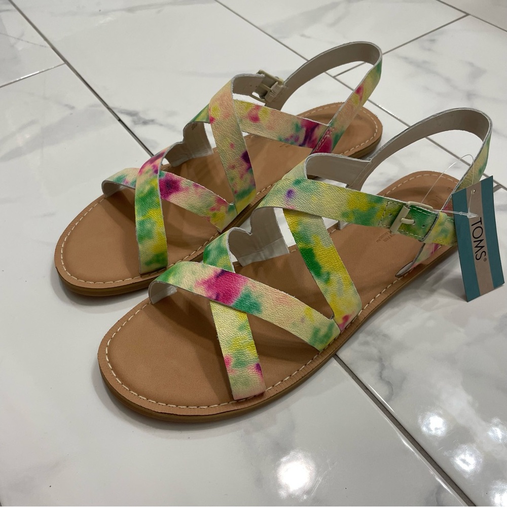 Toms Sicily Multicolor Tie Dye Women's Sandals Size 11 |‎ NWT - Picture 3 of 10